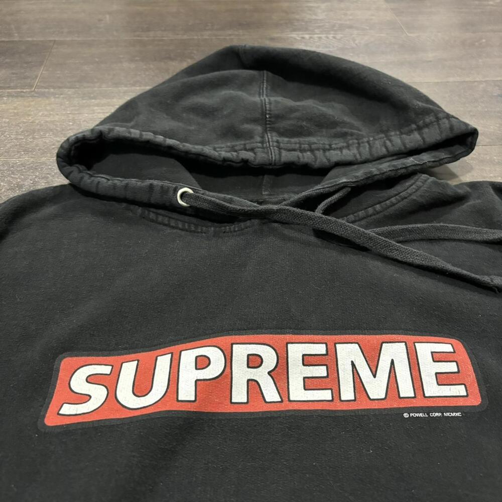 Supreme Black Hoodie with Red Logo